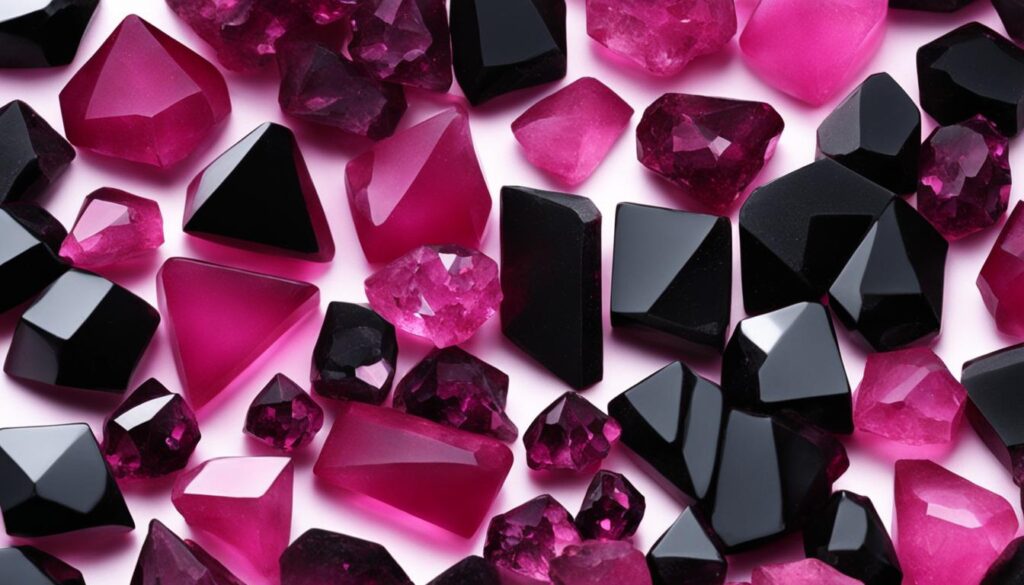 Black and Pink Crystal