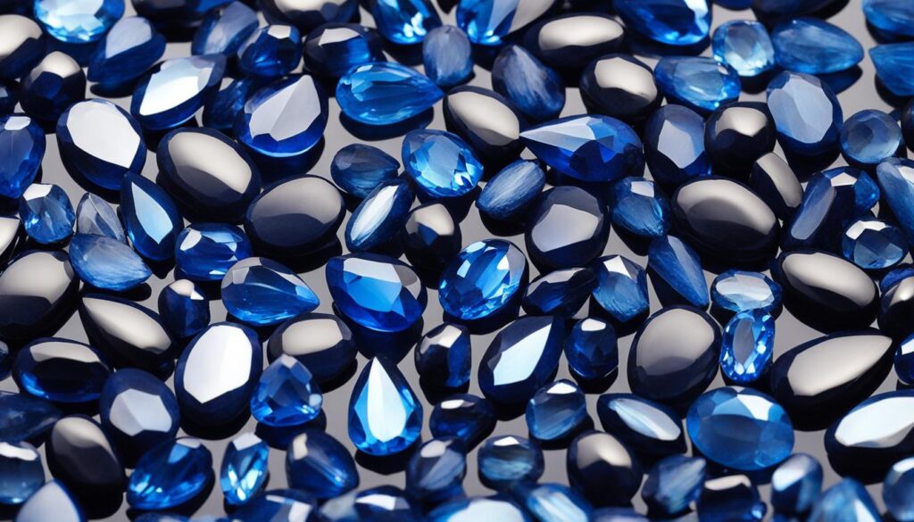 Blue gemstones