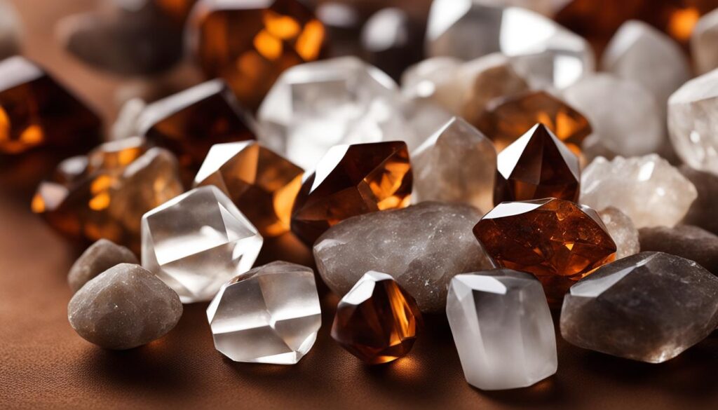 Brown and White Crystal