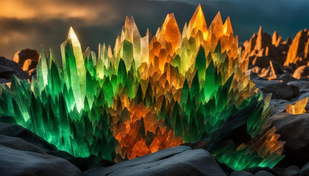 Green and Orange Crystal