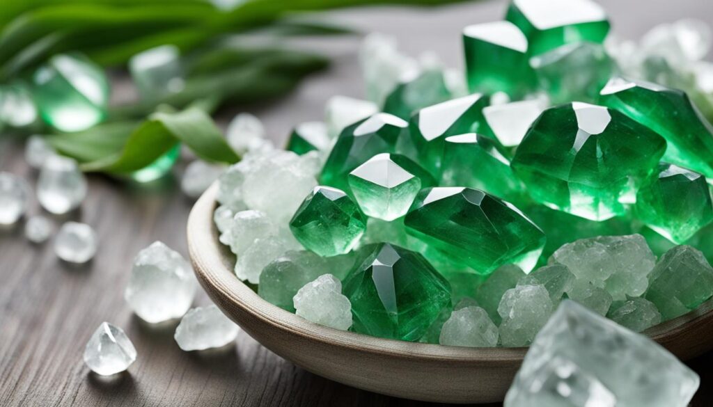 Meaning of Green and White Crystals