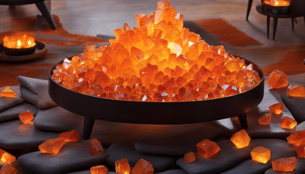 Orange Crystals for Belonging and Home