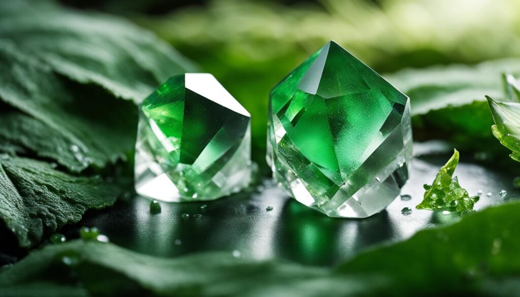 White and Green Crystal