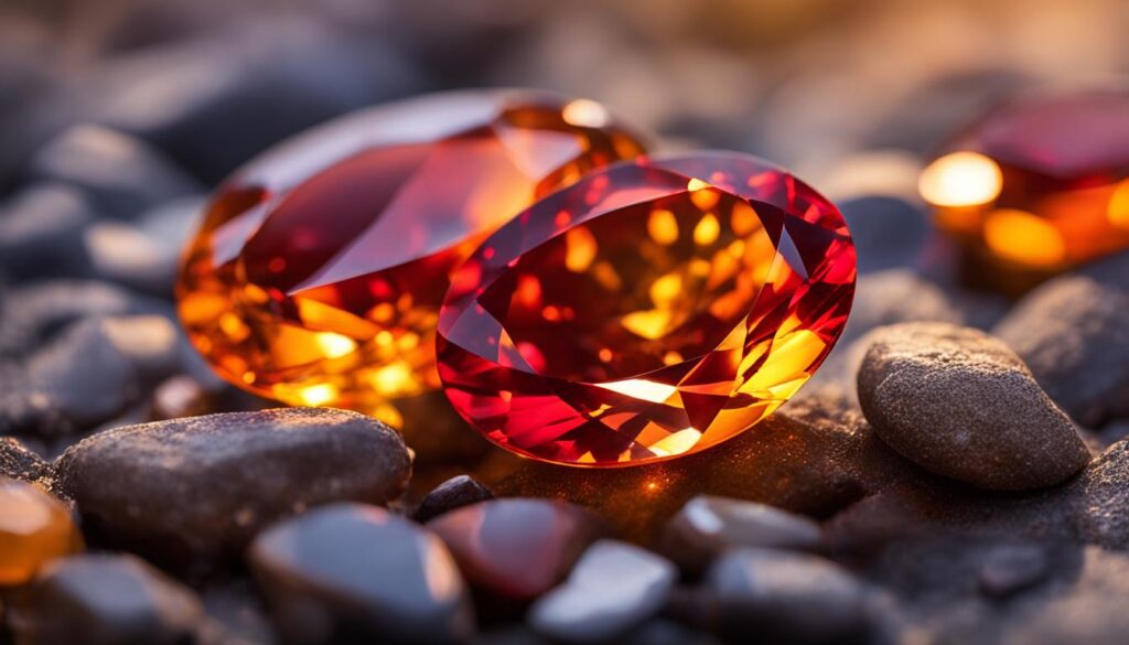 red orange yellow gemstones