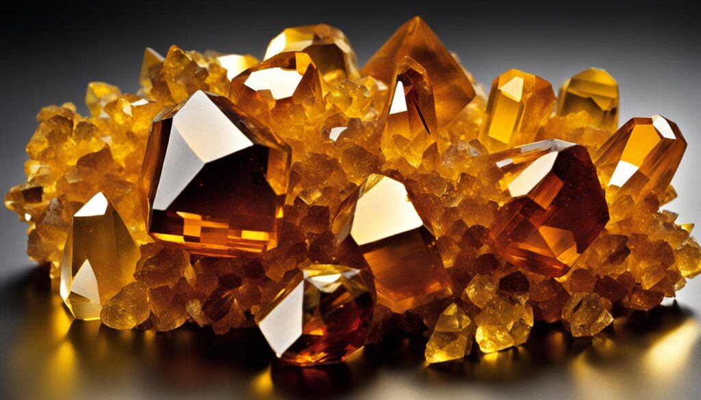 yellow crystals